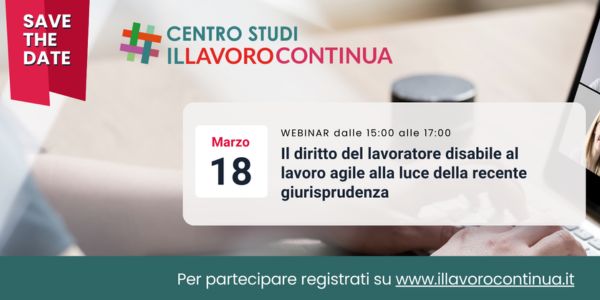 webinar diritto del lavoratore disabile al lavoro agile